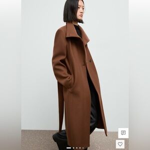Mango Manteca Wool Coat With Belt | Small